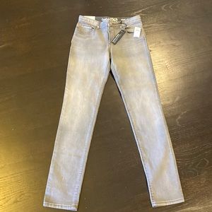 New, Never worn Gray, Gap Kids Super Skinny jeans